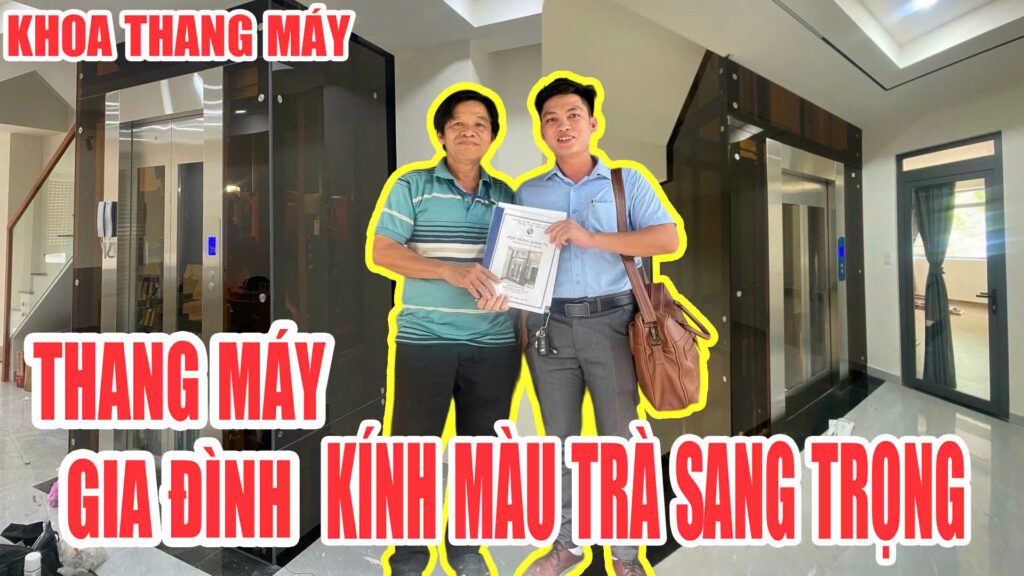 Thang máy gia đình 450kg màu trà sang trọng Tp. Hồ Chí Minh